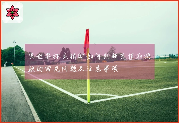 买世界杯竞猜时如何判断充值和提款的常见问题及注意事项
